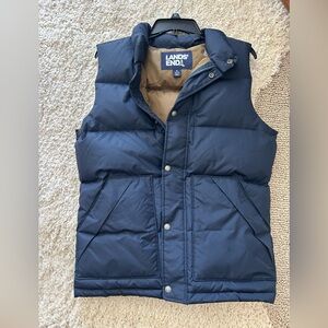Lands' End Dark Blue Quilted Vest